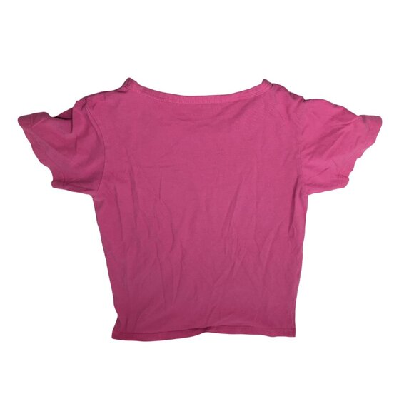 Girl's Size 12T Short Sleeve Pink Tee Shirt - Picture 2 of 5